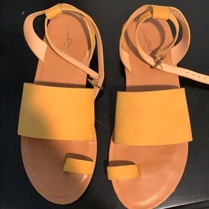 Universal Threads yellow ankle wrap sandals/8.5